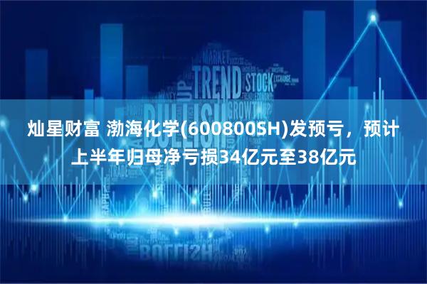 灿星财富 渤海化学(600800SH)发预亏，预计上半年归母净亏损34亿元至38亿元