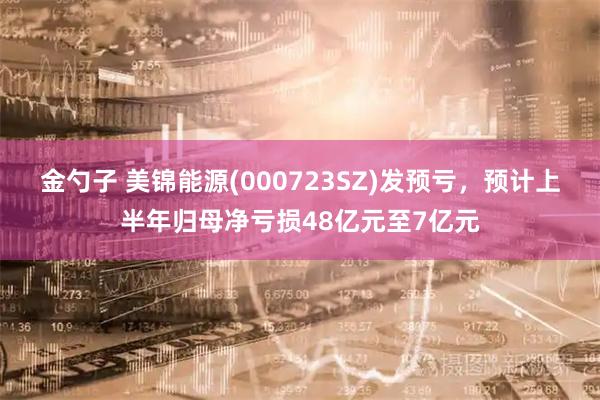 金勺子 美锦能源(000723SZ)发预亏，预计上半年归母净亏损48亿元至7亿元